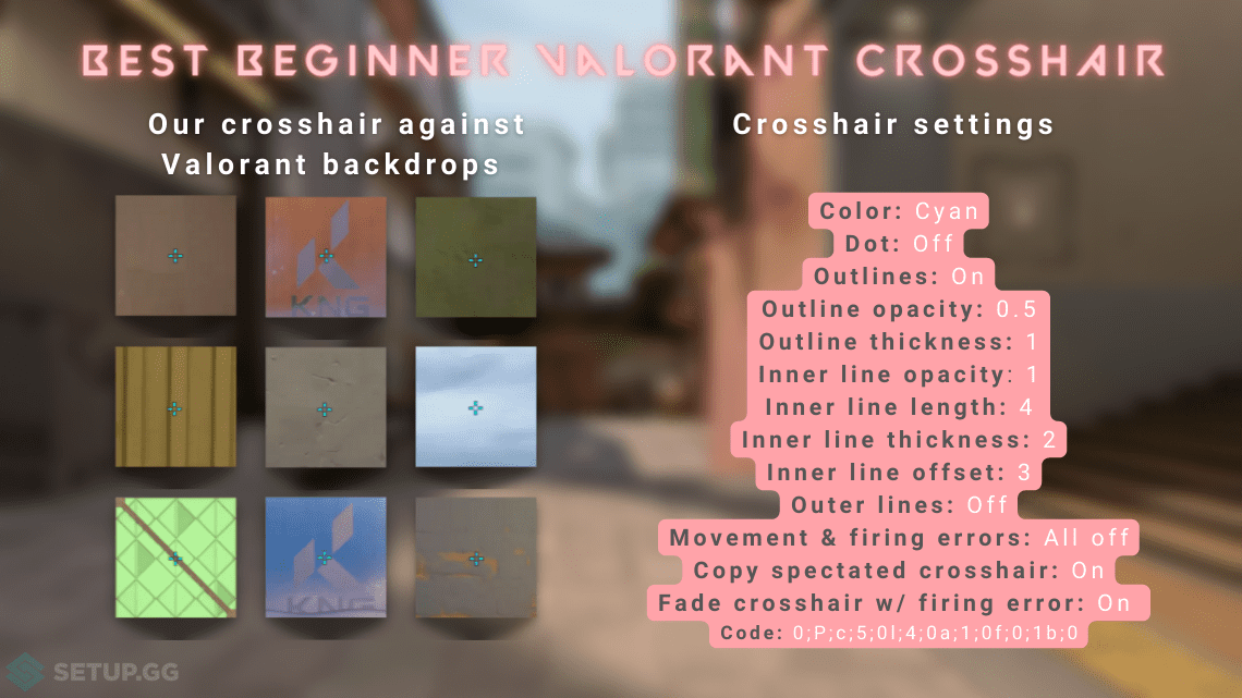 best valorant crosshair for beginners